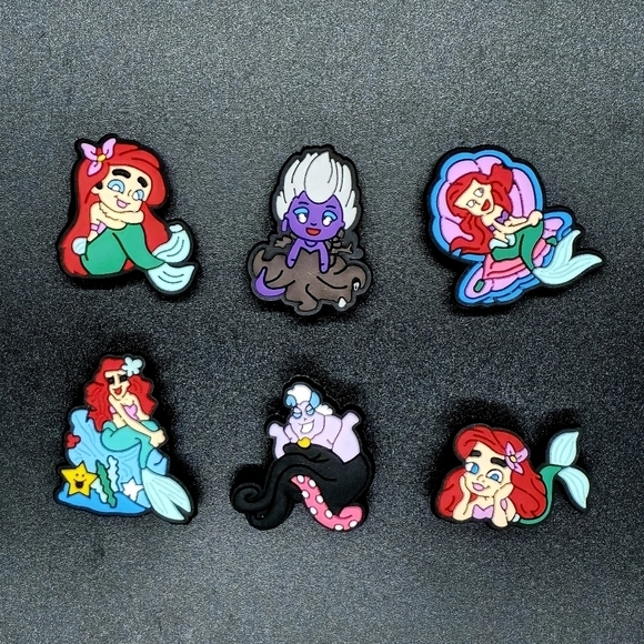 Disney Little Mermaid Croc Charm Bundle (6) - Picture 1 of 1